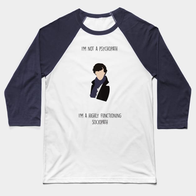 Sherlock Baseball T-Shirt by wackyposters